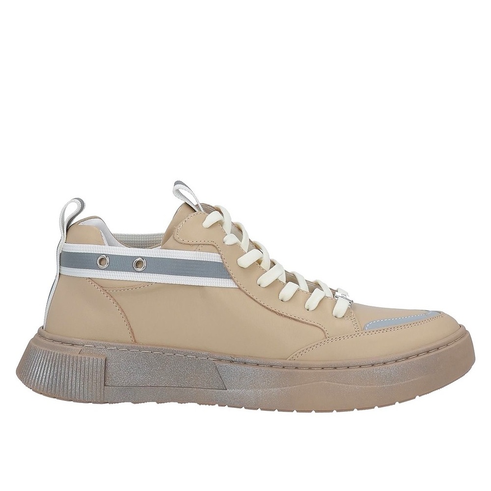 🇮🇹Baldinini Beige and Light Gray Low-Top Men's Sneaker